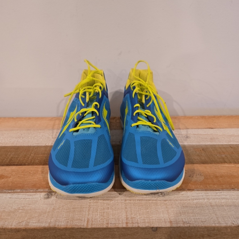 Altra Duo Womens 10 Blue Yellow White Trainers Running Shoes AFW1838F4 - Picture 4 of 10